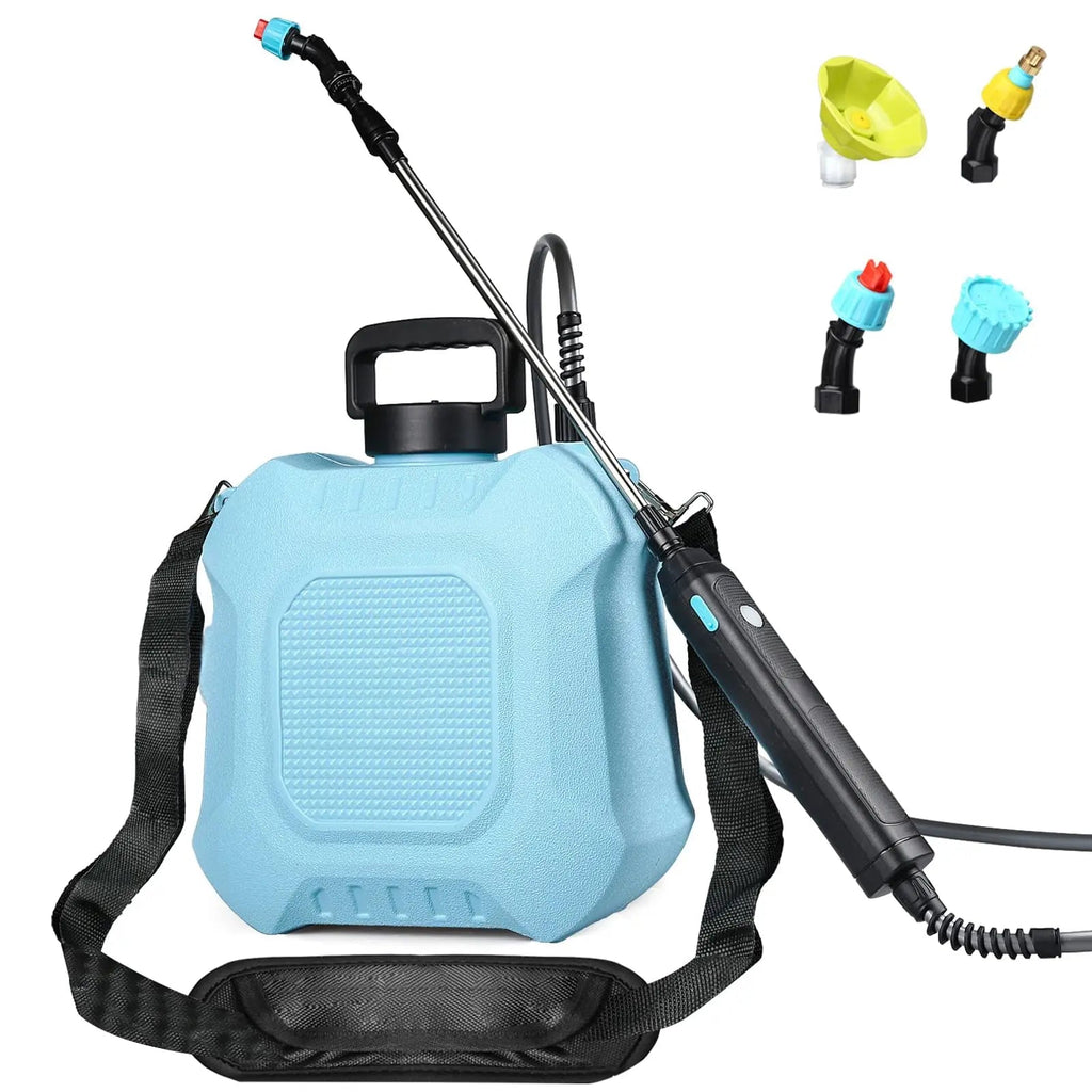 2 Gallon Electric Garden Sprayer Retractable Wand 4 Nozzles USB Rechargeable 2000mAh Jumpsub