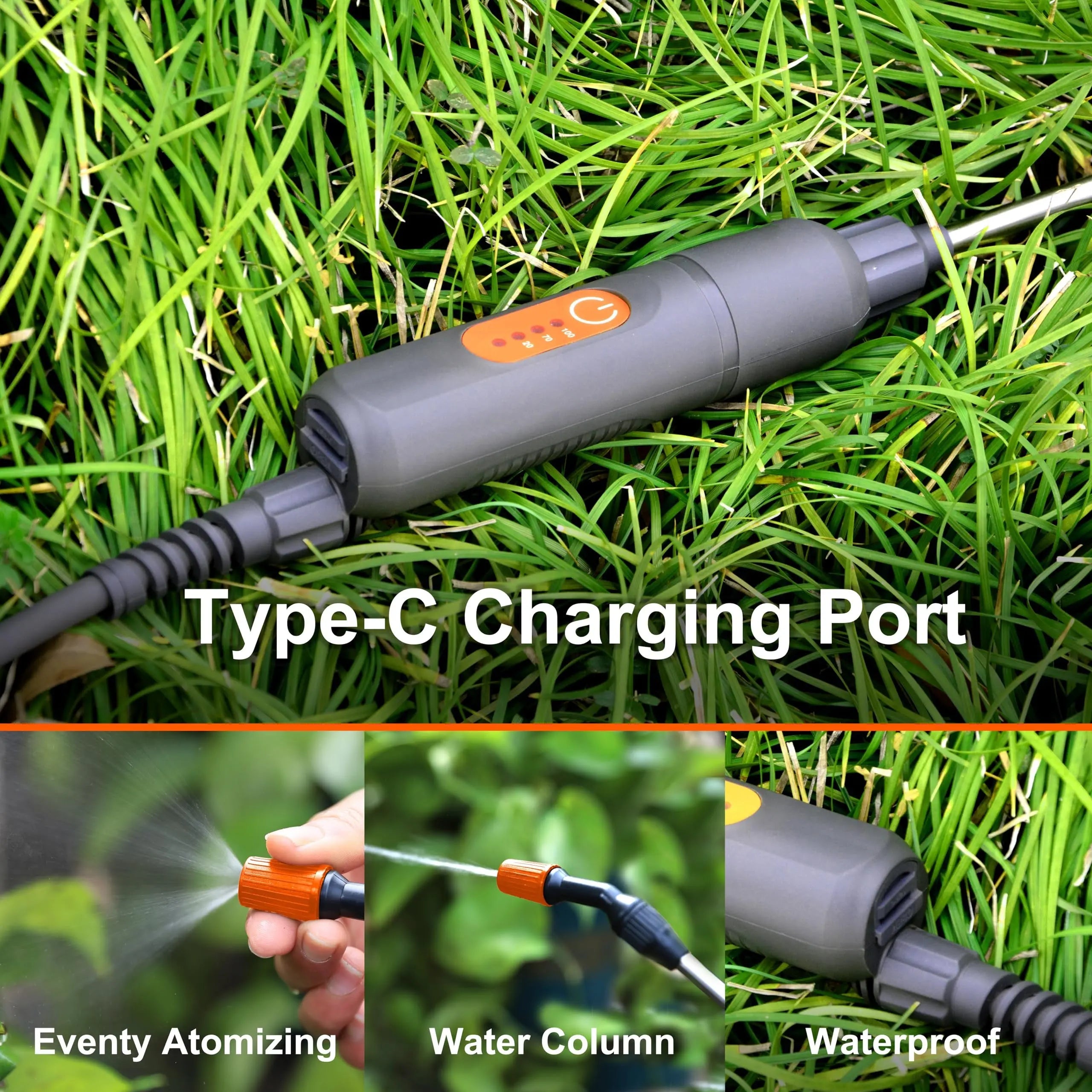 1 Gallon Electric Garden Sprayer 4000mAh Telescopic Wand USB-C Rechargeable Jumpsub