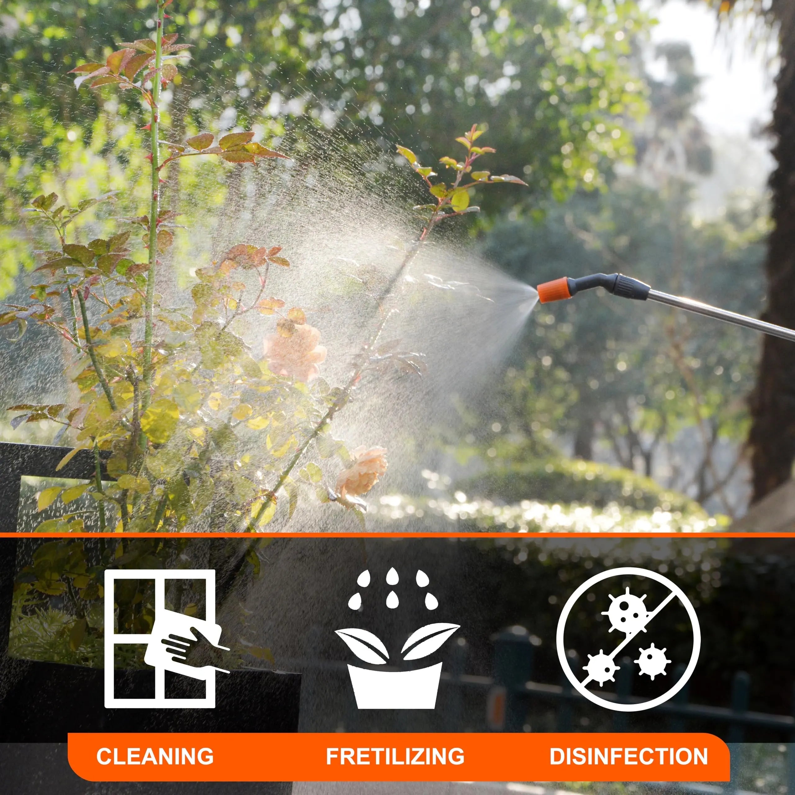 1 Gallon Electric Garden Sprayer 4000mAh Telescopic Wand USB-C Rechargeable Jumpsub